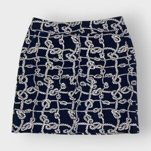 Talbots Womens Rope Knot Skirt | 2P | Cotton Lined | Nautical Beachy Coastal